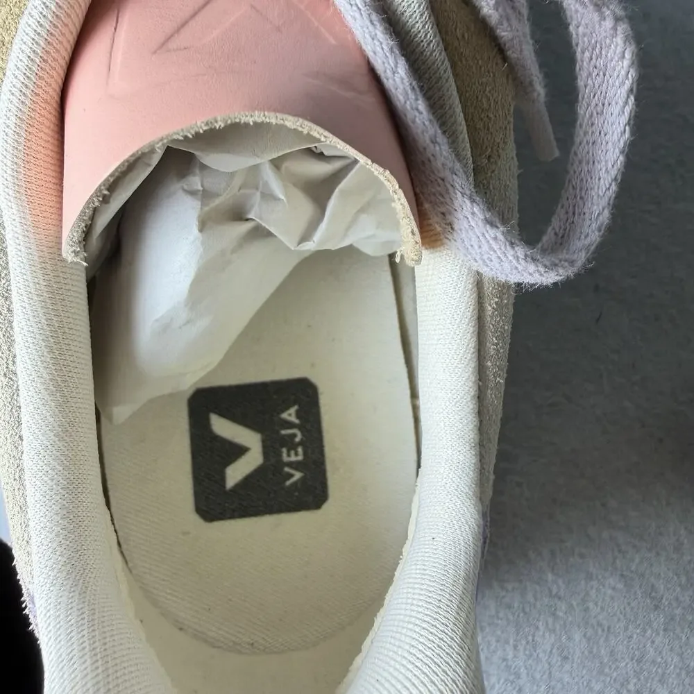 Veja V-10 Multico Peach Suede Sneakers Women's EUR 40 US size 8.5